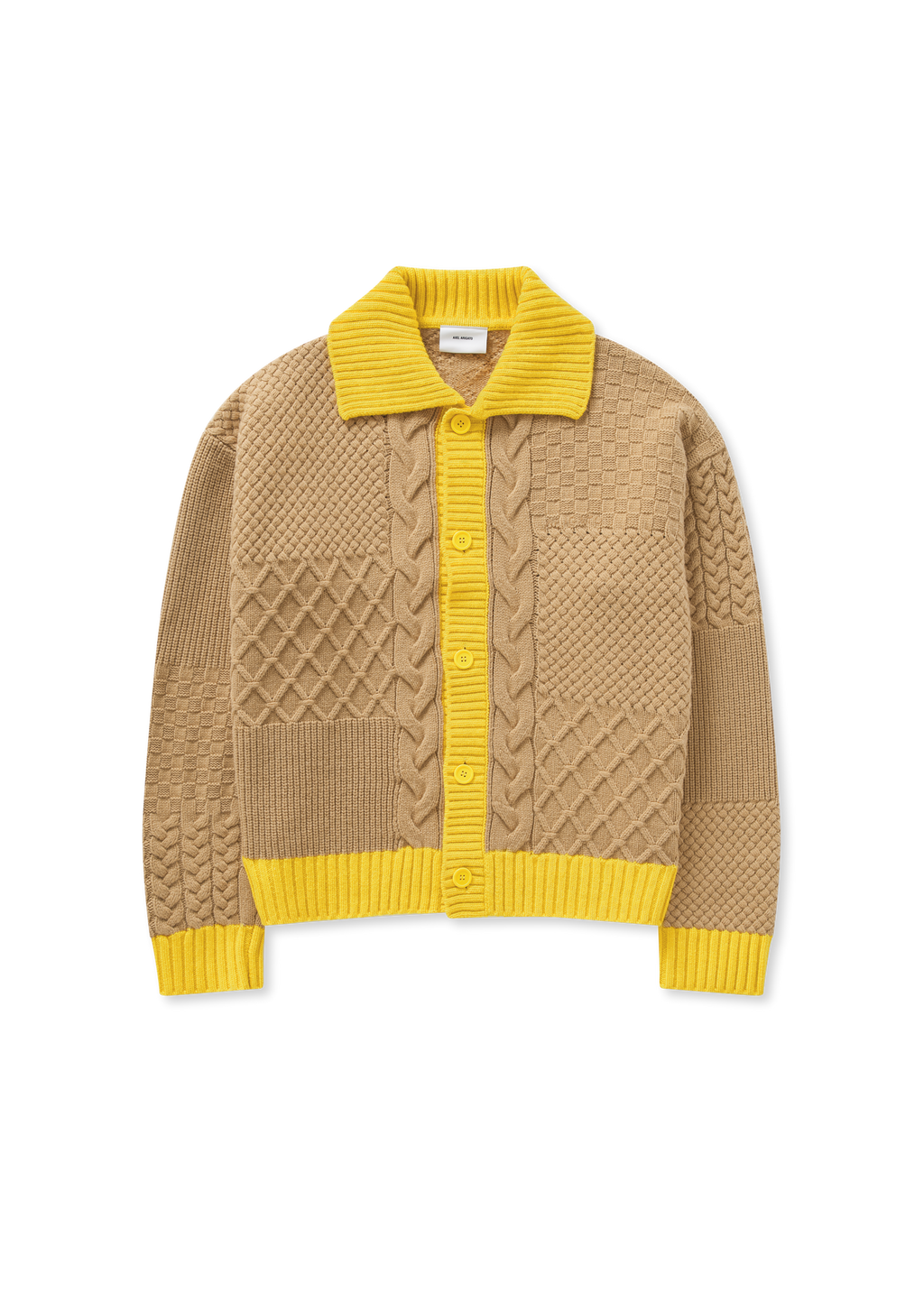 Textured Franko Cardigan - Camel/Yellow - image 1