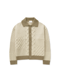 Textured Franko Cardigan - Light Beige/Beige - image 1