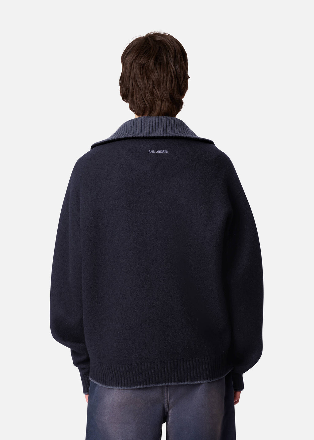 Trace Half Zip Sweater - Black/Dark Grey - image 3