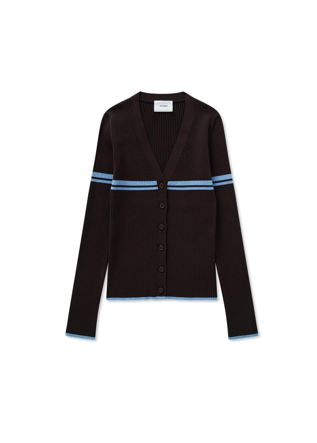 Fleur Cardigan - Dark Brown/Light Blue - image 1