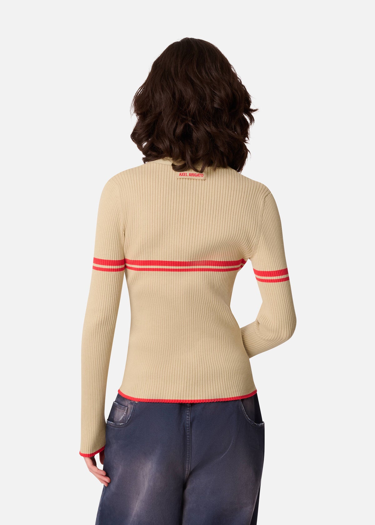 Fleur Cardigan - Beige/Red - image 3