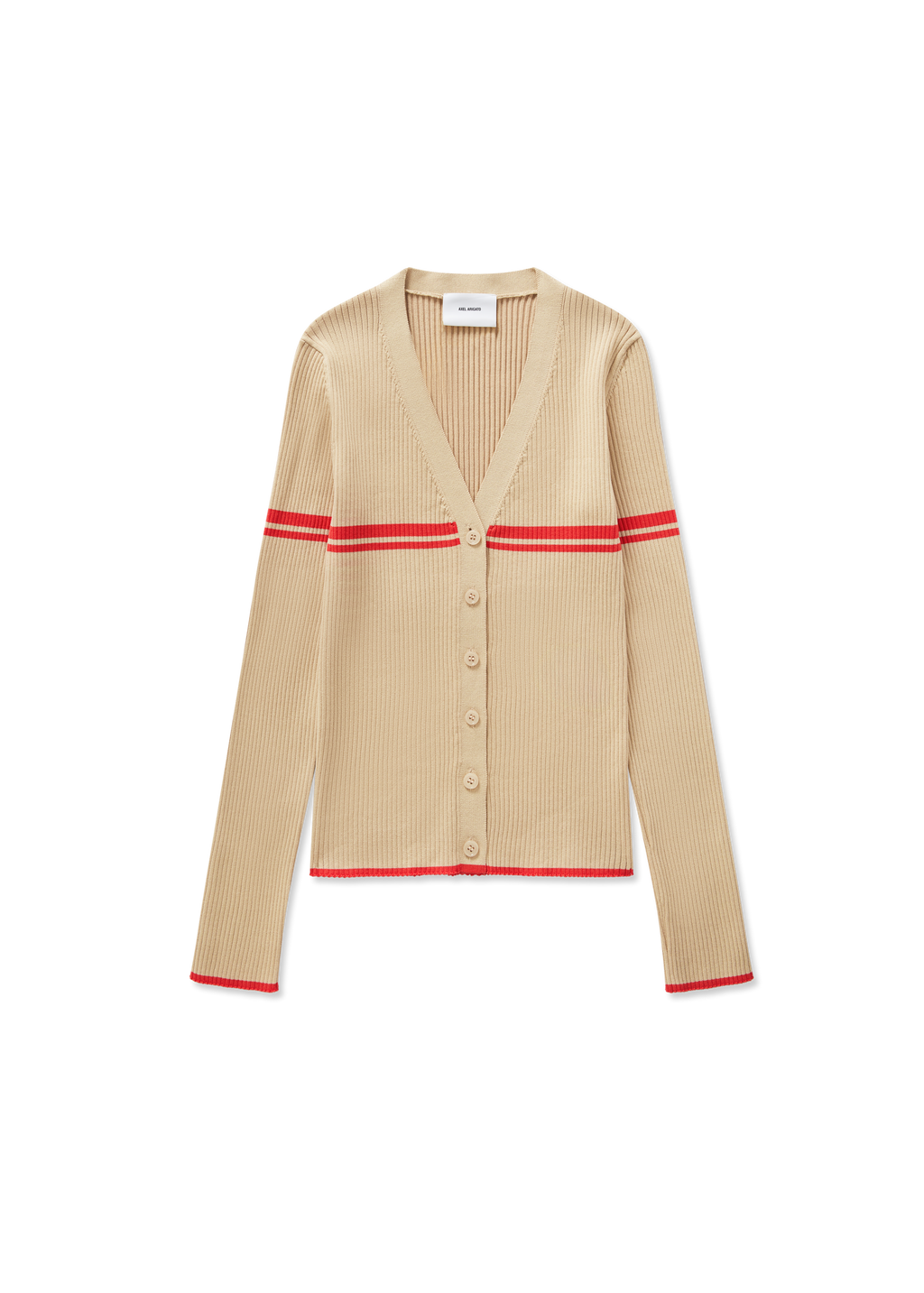 Fleur Cardigan - Beige/Red - image 1