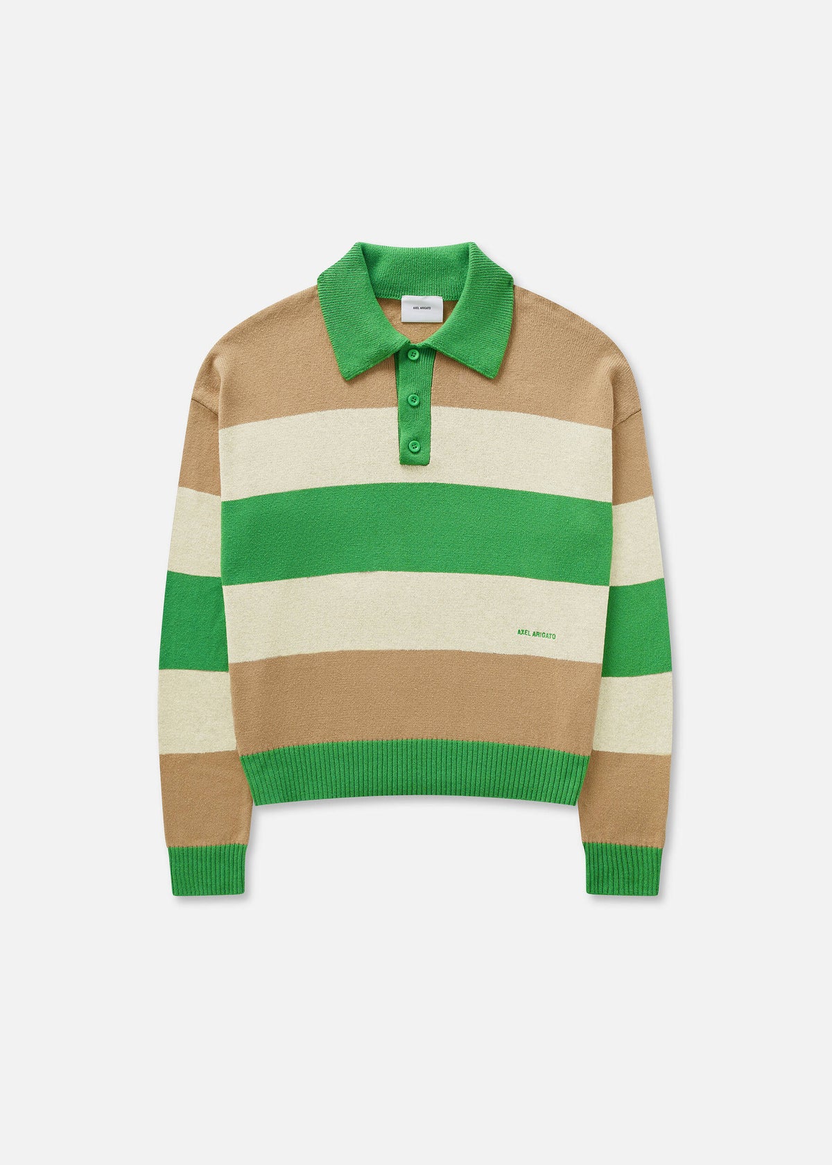 Marine Polo Sweater - Green/Beige - image 1