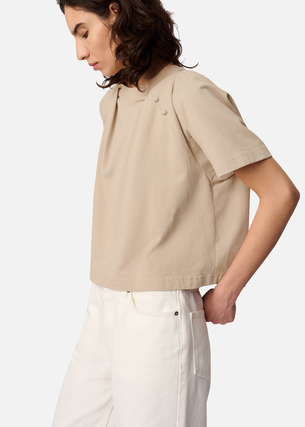 Hosta T-Shirt - Dark Beige - image 5