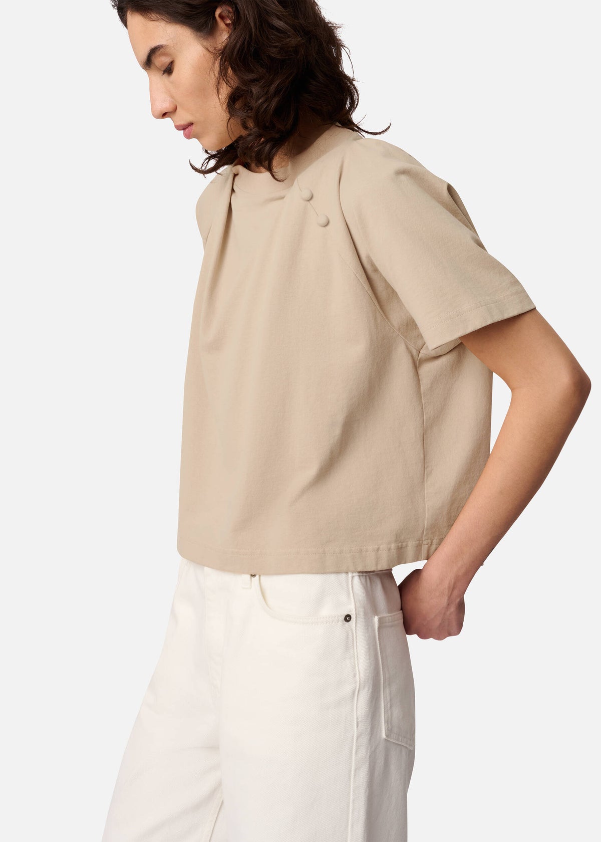 Hosta T-Shirt - Dark Beige - image 5