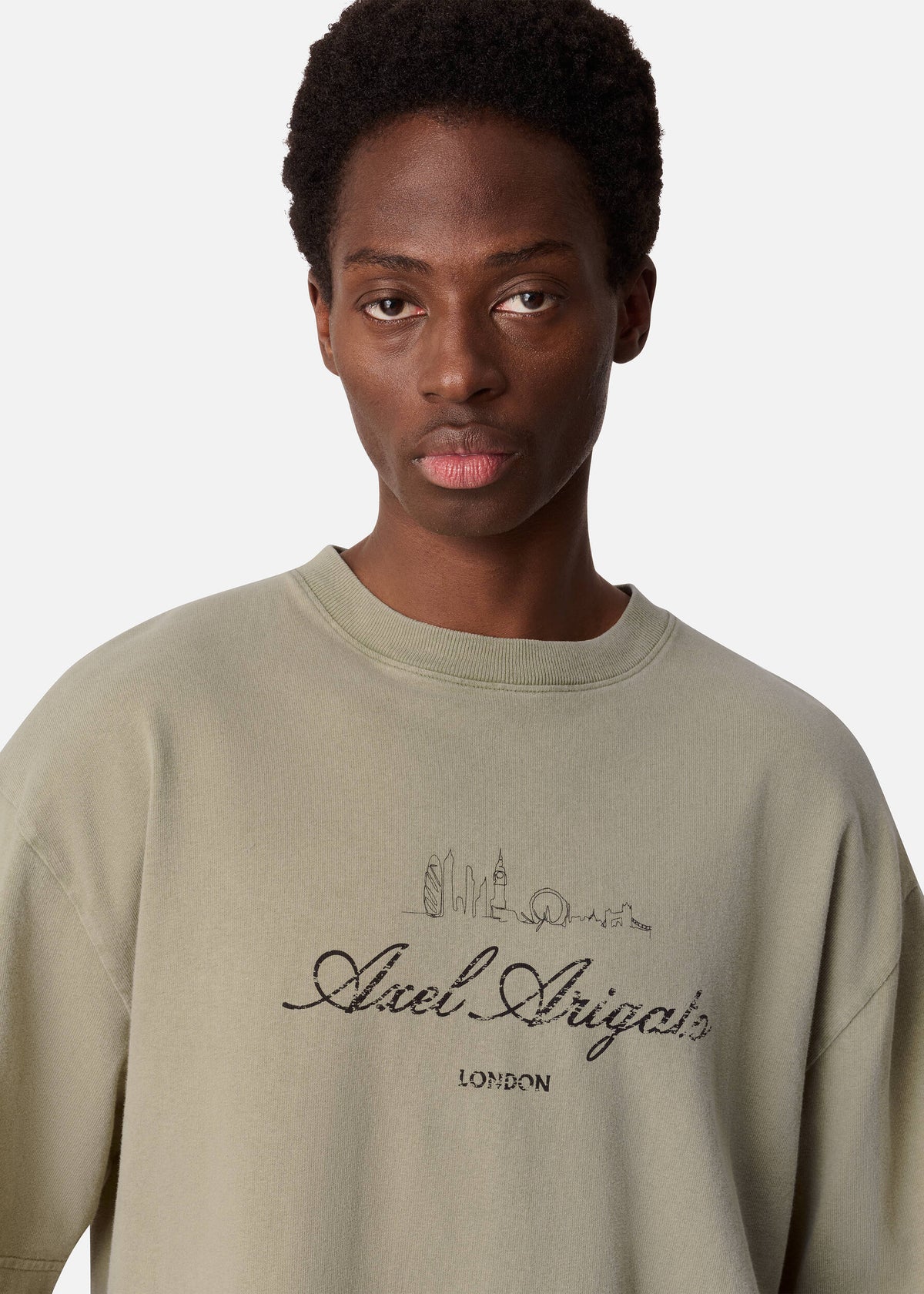 LDN Washed Sky T-Shirt - Olive Green - image 5