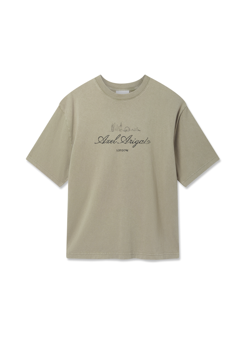 LDN Washed Sky T-Shirt - Olive Green - image 1