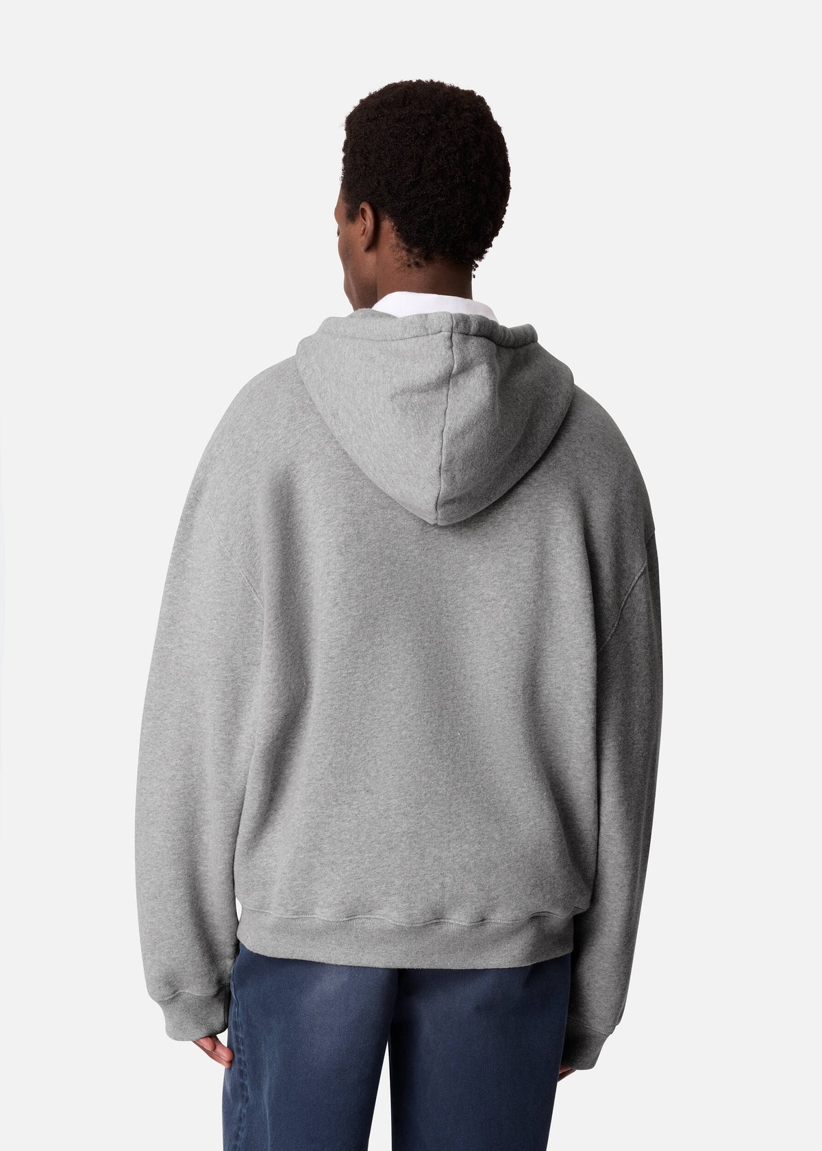 Rhys Zip Thru Hoodie - Grey Melange - image 3