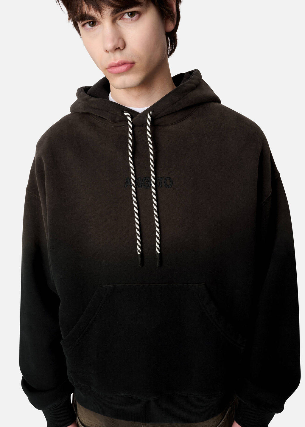 Gens Washed Hoodie - Black - image 5