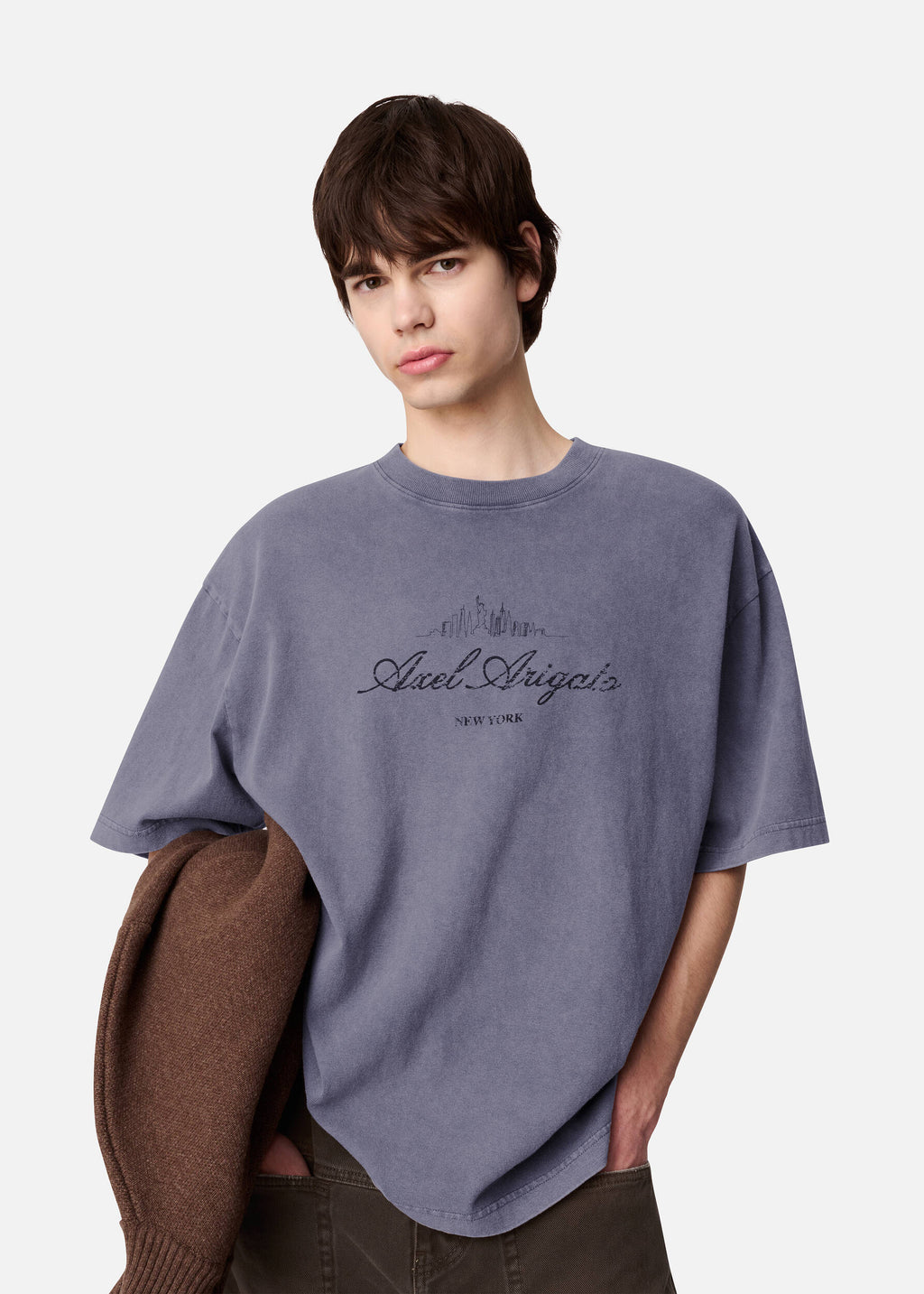 NYC Washed Sky T-Shirt - Smoke Grey - image 5