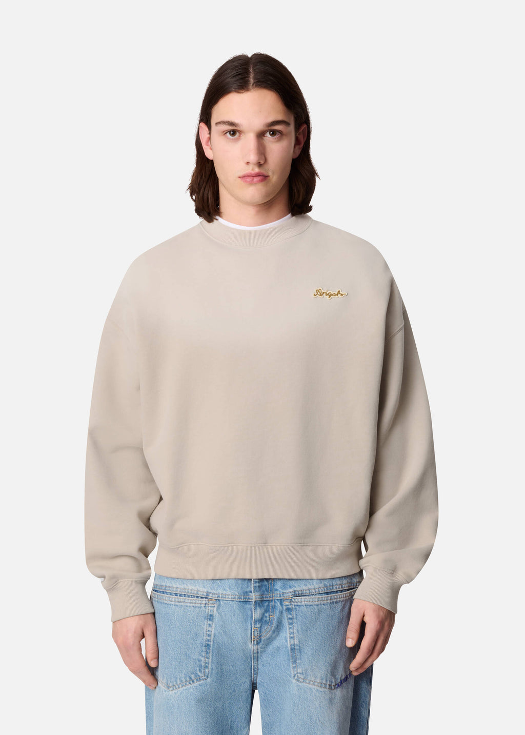 Trace Washed Sweatshirt - Dark Beige - image 2