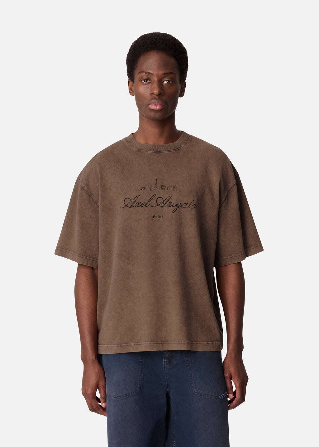Paris Washed Sky T-Shirt - Coffee Brown - image 2