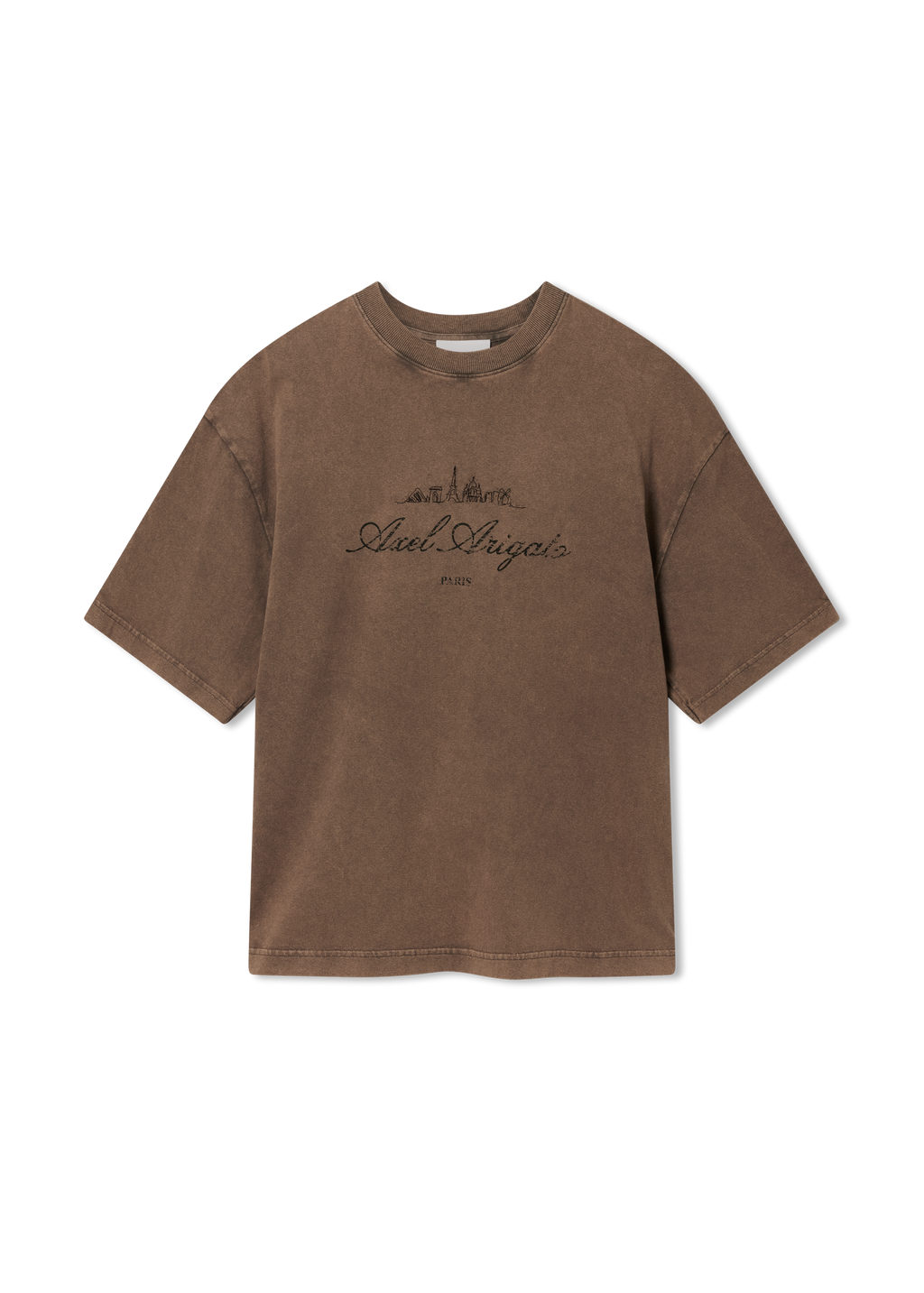 Paris Washed Sky T-Shirt - Coffee Brown - image 1