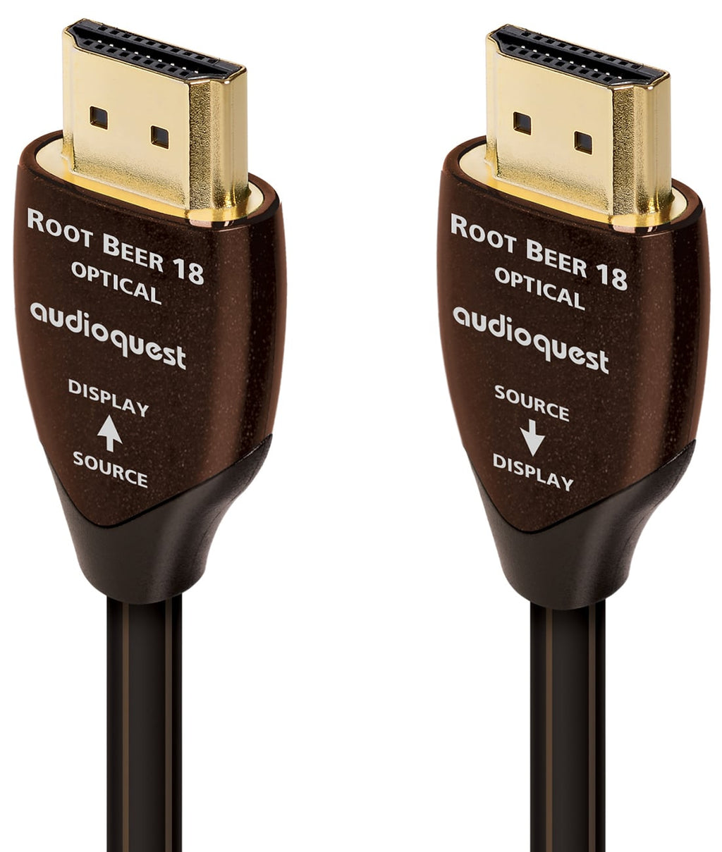 AudioQuest Root Beer 18 Active Optical 10 Meter (32.9 Feet) HDMI 2.1 Cable - HDMIROOTBEER10MACTIVE - image 1
