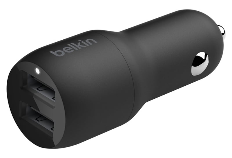 Belkin BOOST UP CHARGE Dual USB-A Car Charger 24W + USB-A to USB-C Cable - CCE001BT1MBK - image 4