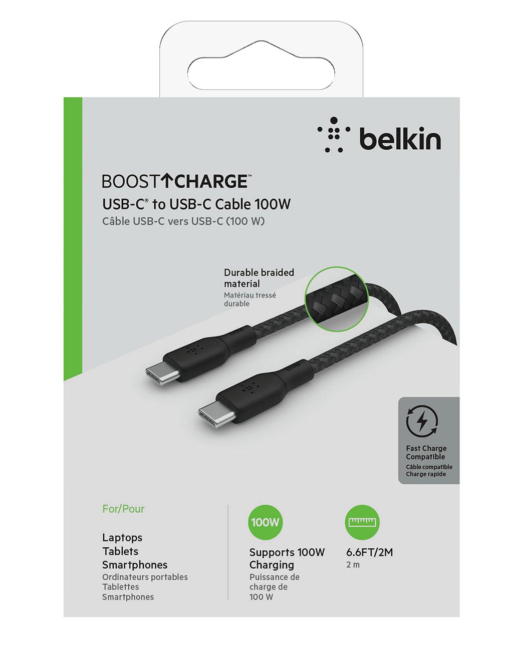 Belkin BOOST CHARGE 6.6 Ft. Black USB-C To USB-C Cable 100W - CAB014BT2MBK - image 2
