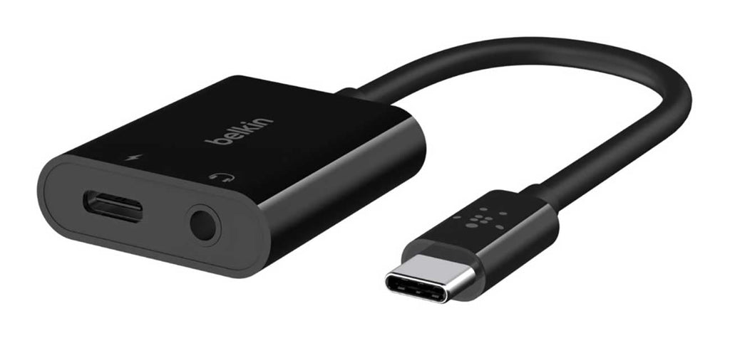 Belkin RockStar Black 3.5mm Audio + USB-C Charge Adapter - NPA004BTBK - image 3