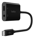 Belkin RockStar Black 3.5mm Audio + USB-C Charge Adapter - NPA004BTBK - image 1