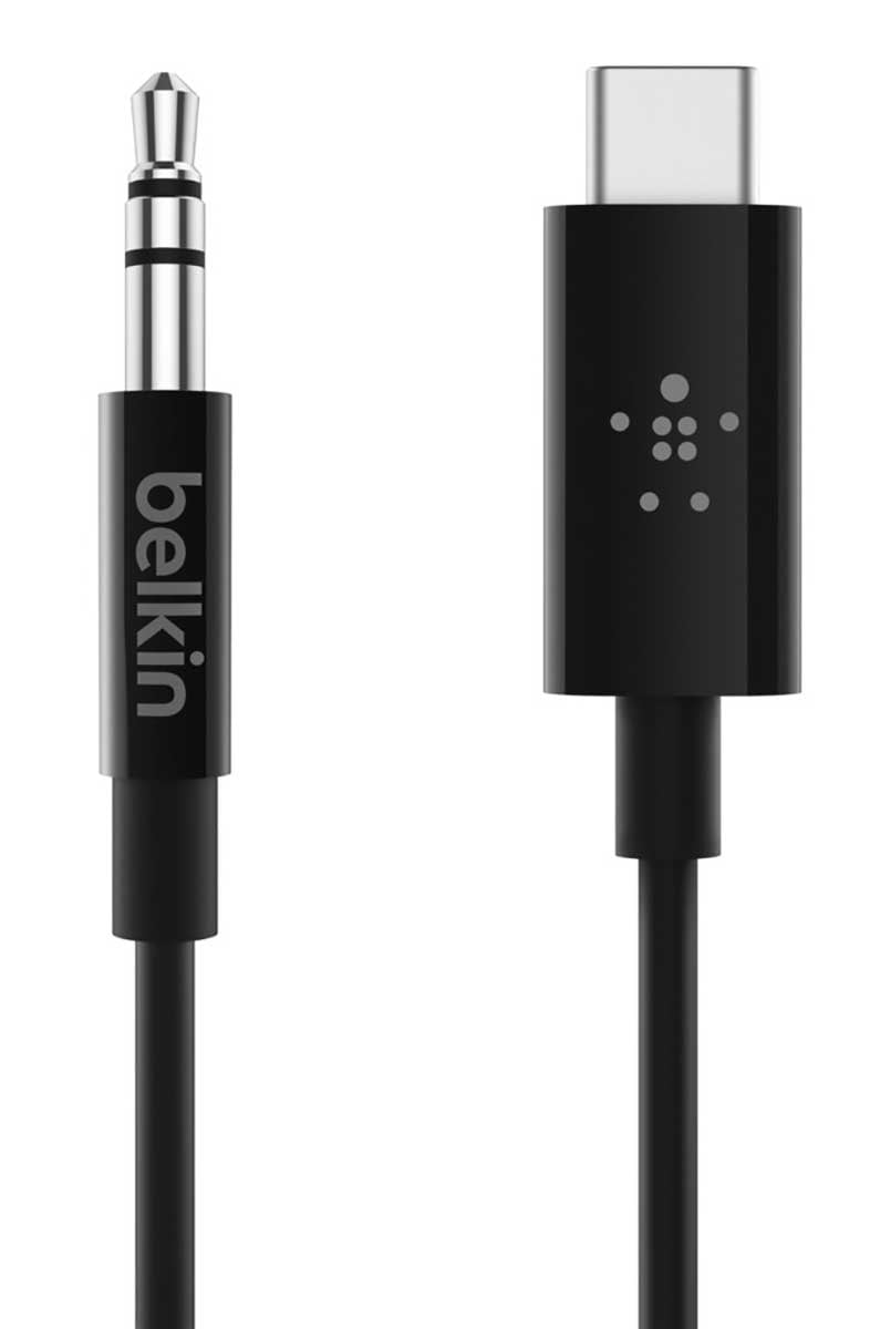 Belkin RockStar Black 3.5mm Audio Cable w/ USB-C Connector - F7U079BT03-BLK - image 2