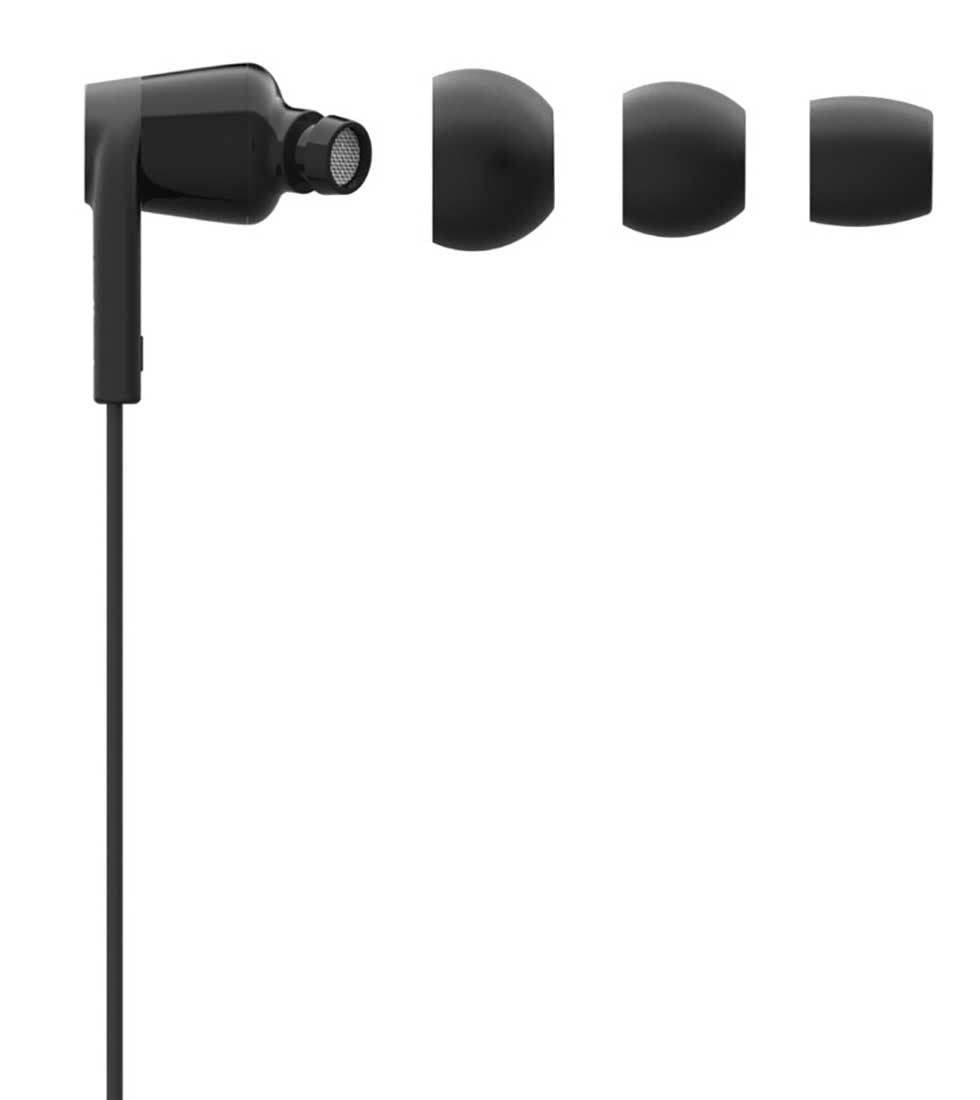 Belkin SOUNDFORM Black In-Ear Headphones w/ USB-C Connector - G3H0002BTBLK - image 3