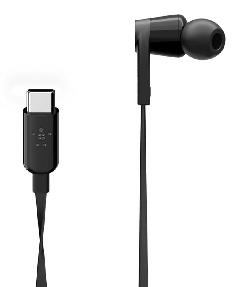 Belkin SOUNDFORM Black In-Ear Headphones w/ USB-C Connector - G3H0002BTBLK - image 4
