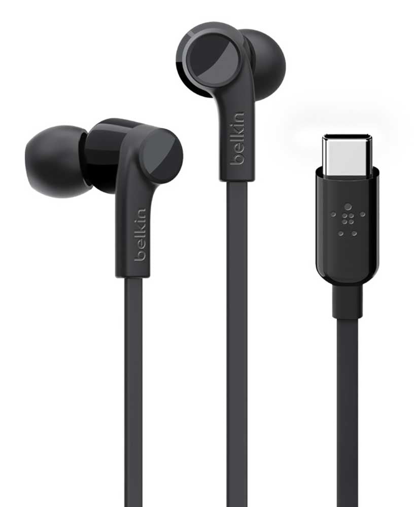 Belkin SOUNDFORM Black In-Ear Headphones w/ USB-C Connector - G3H0002BTBLK - image 1