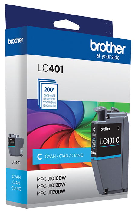 Brother Standard-Yield Cyan Ink Cartridge - LC401CS - image 2