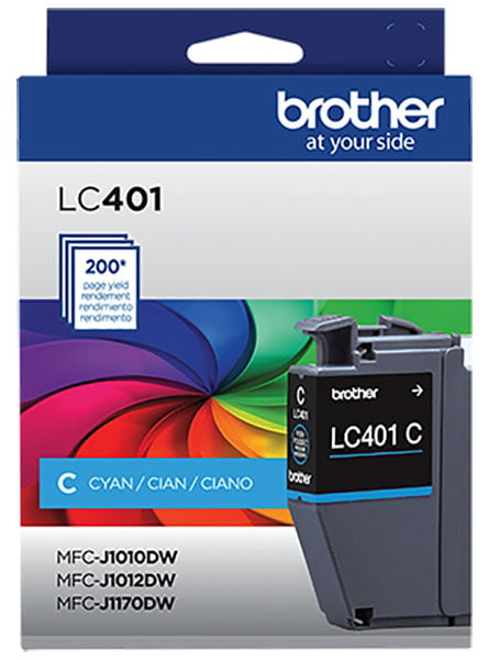 Brother Standard-Yield Cyan Ink Cartridge - LC401CS - image 1