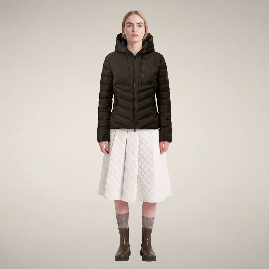 Women's Puffer Jacket Natasha in Major Brown