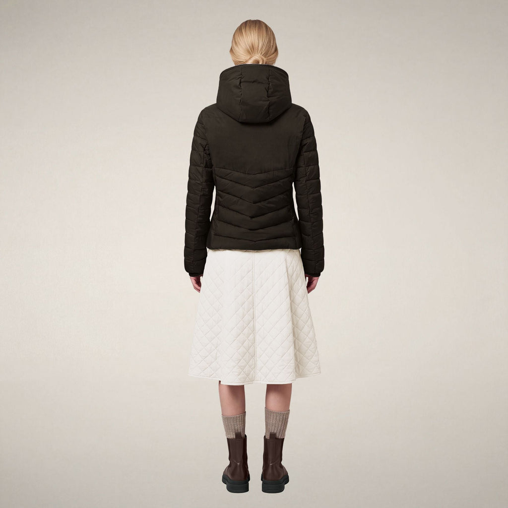 Women's Puffer Jacket Natasha in Major Brown
