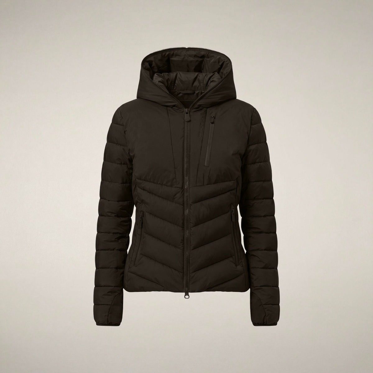 Women's Puffer Jacket Natasha in Major Brown