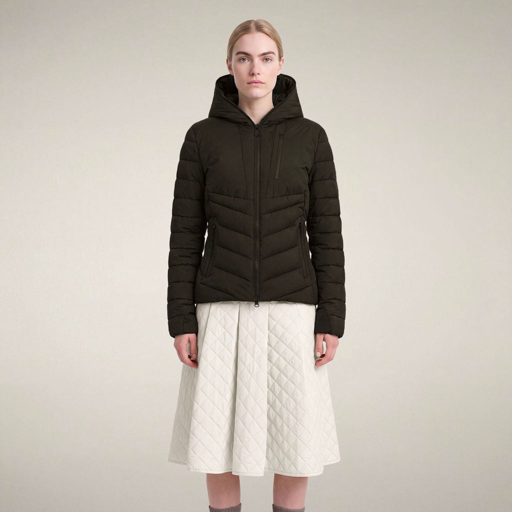 Women's Puffer Jacket Natasha in Major Brown