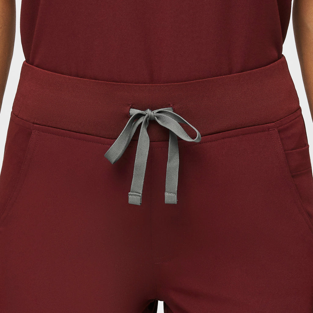 Yola High-Rise Slim Scrub Pant™ - Burgundy