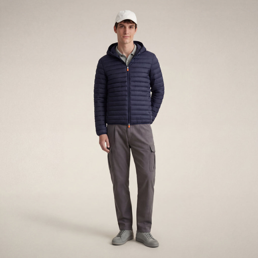 Men's puffer jacket Donald in navy blue