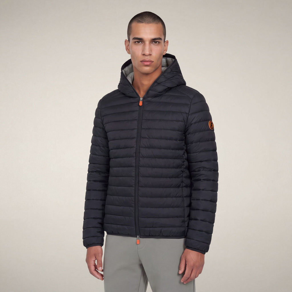 Men's Puffer Jacket Donald in Grey Black