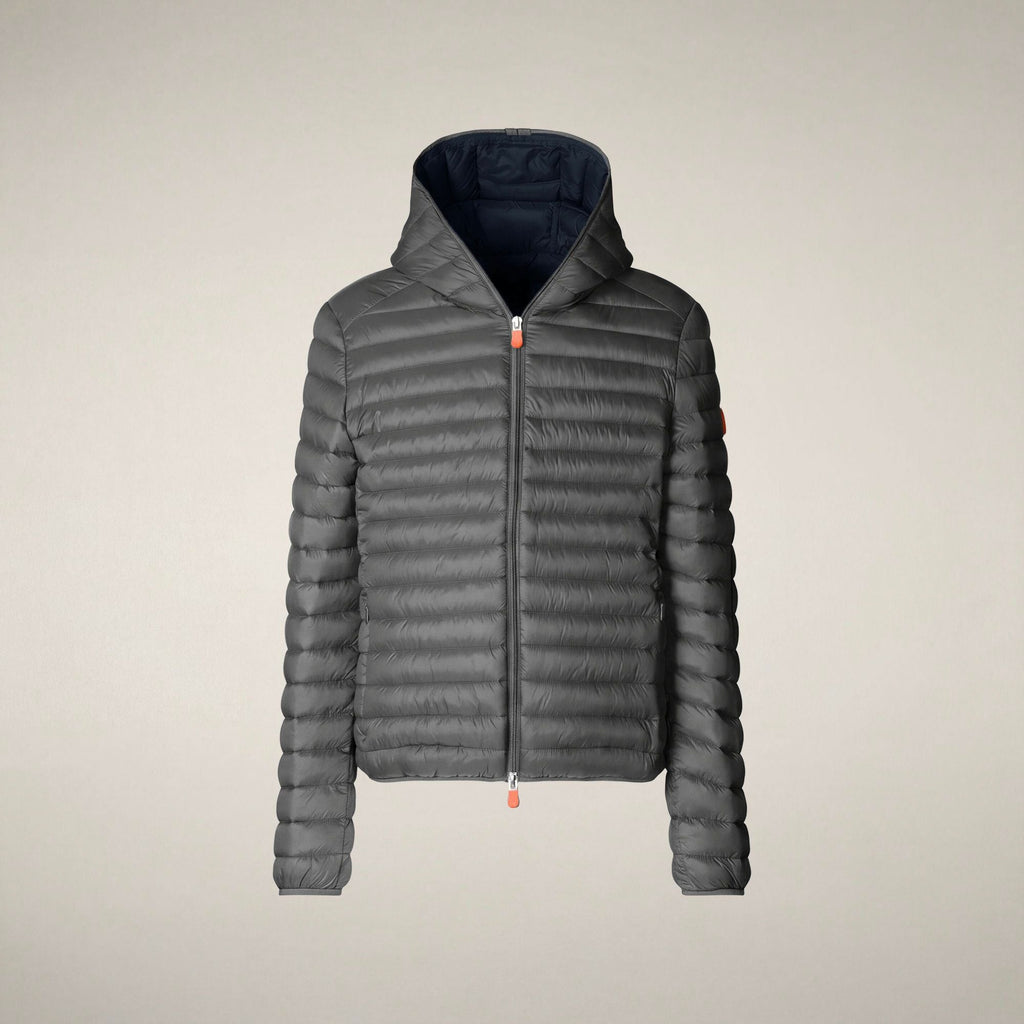 Men's Puffer Jacket Donald in Gunmetal Grey