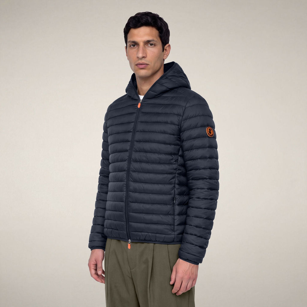 Men's Puffer Jacket Donald in Blue Black