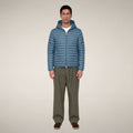 Men's Puffer Jacket Donald in Dolphin Blue
