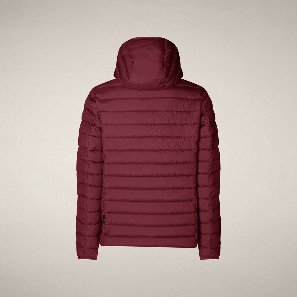 Men's Puffer Jacket Juncus in Wine Red