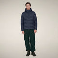 Men's Puffer Jacket Juncus in Blue Black