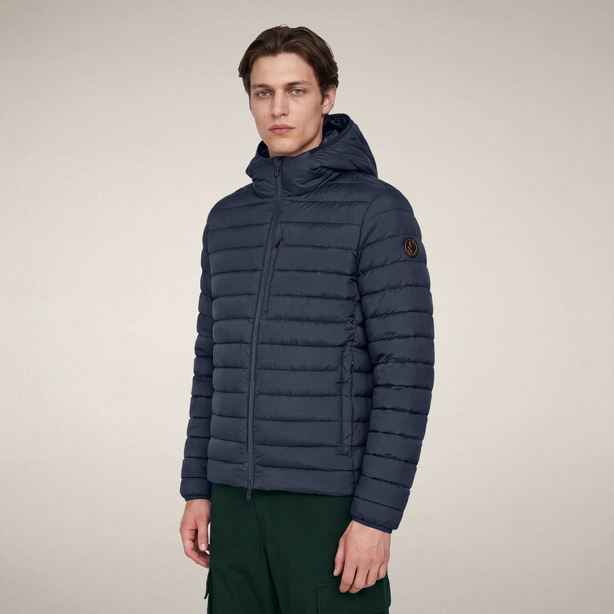 Men's Puffer Jacket Juncus in Blue Black