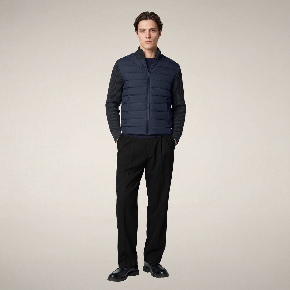 Men's Puffer Jacket Sedum in Blue Black