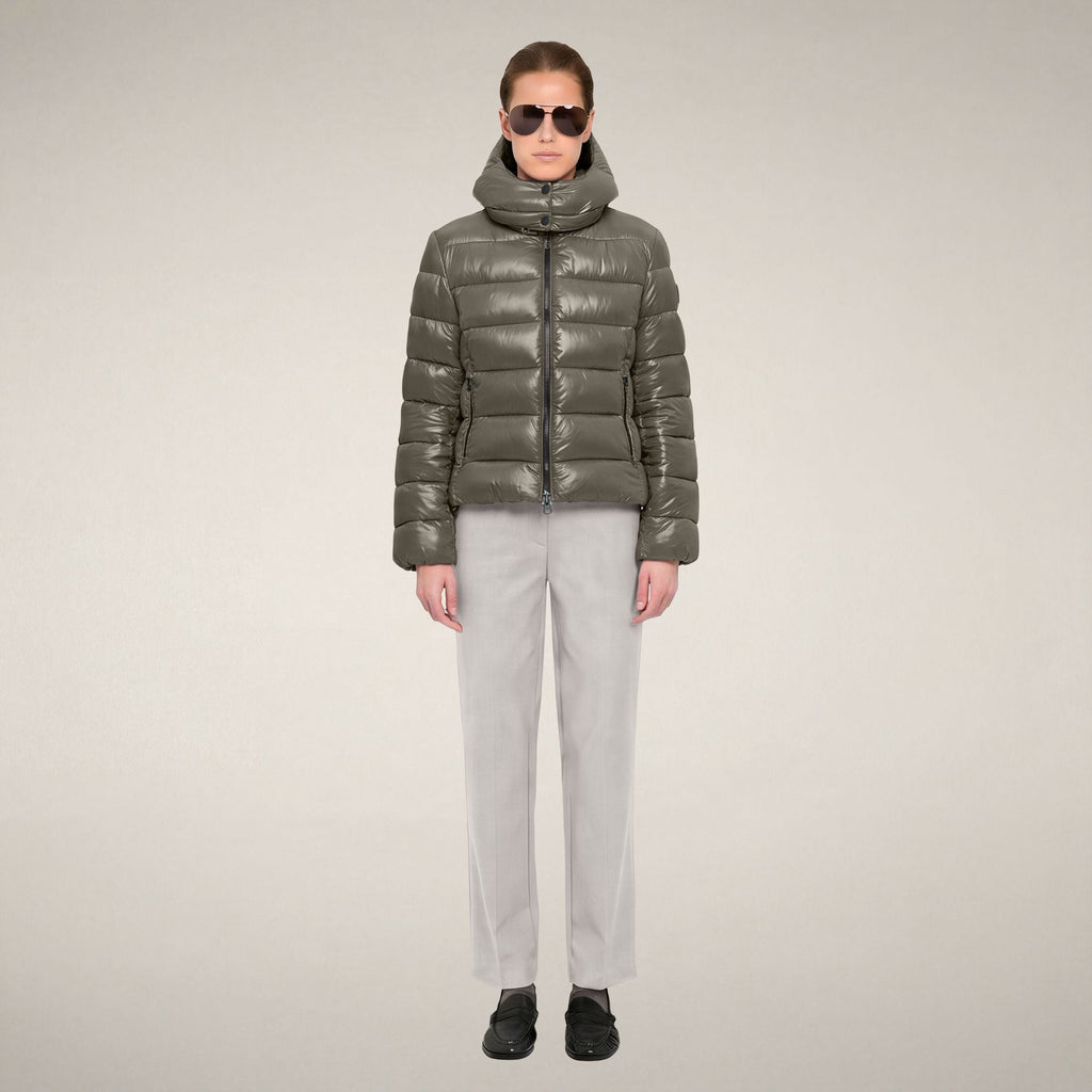 Women's Puffer Jacket Cosmary in Gunmetal Grey