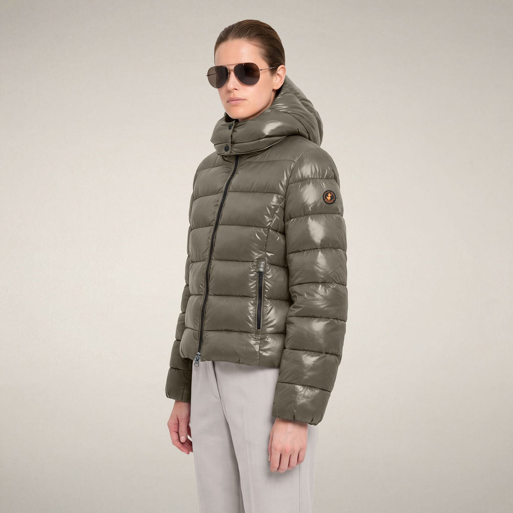 Women's Puffer Jacket Cosmary in Gunmetal Grey