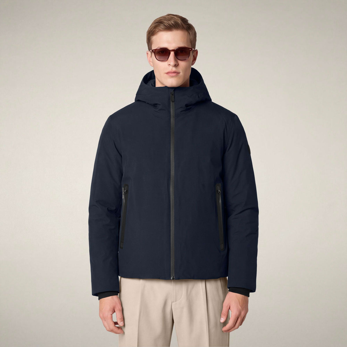 Men's Rain Jacket Flynn in Blue Black