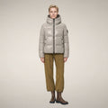 Women's Puffer Jacket Biddy in Rainy Beige