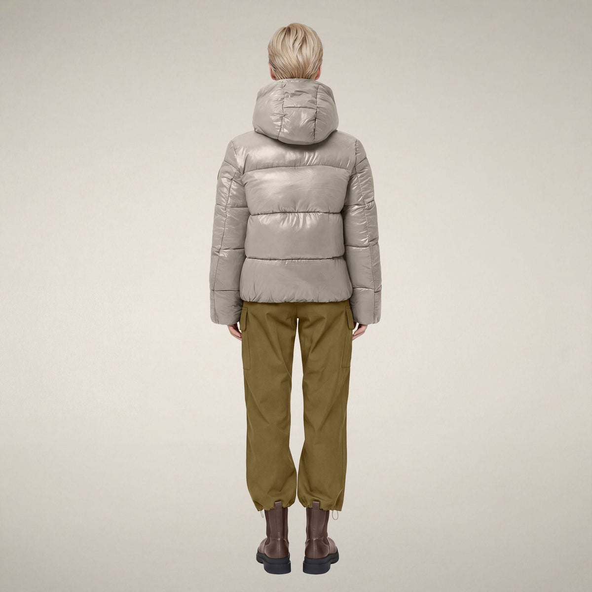 Women's Puffer Jacket Biddy in Rainy Beige