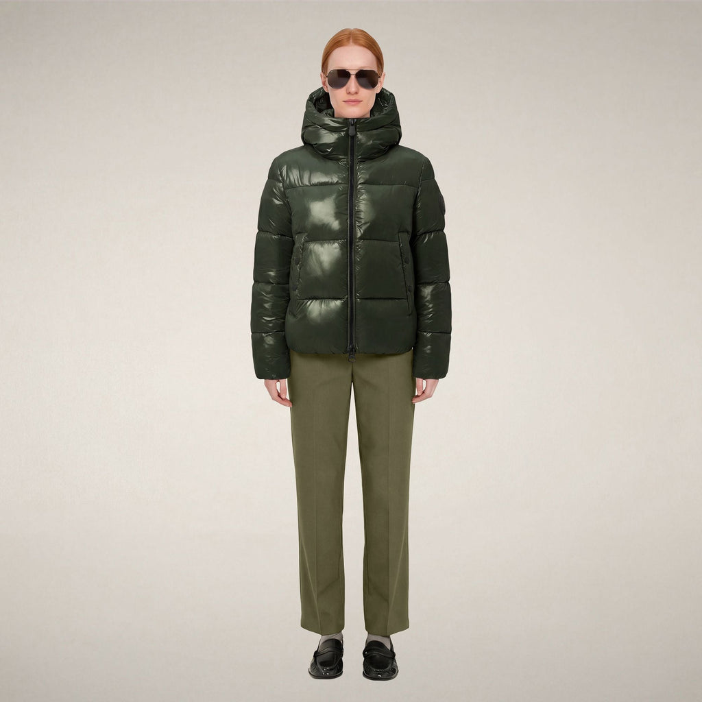 Women's Puffer Jacket Biddy in Pine Green