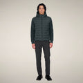 Men's Puffer Jacket Fen in Green Black