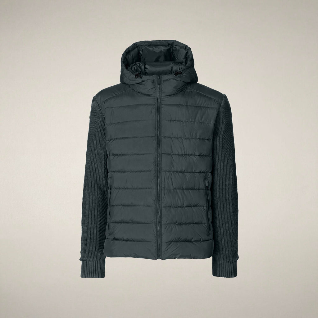 Men's Puffer Jacket Fen in Green Black